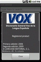 download VOX General Spanish Dictionary and Thesaurus apk